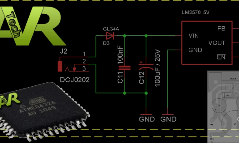 Menu LCD HD44780 – Schemat II